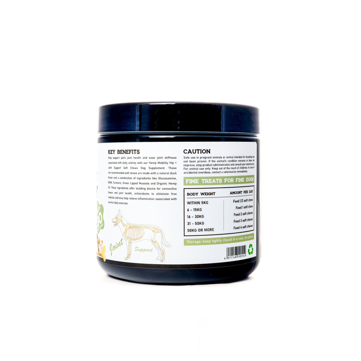 Vigor & Vitality Advanced Hemp & Joint Care: Hip & Joint Care For Dogs With Glucosamine, Chondroitin & Green Lipped Mussel, Supplements Treats, Chews 90 Chews (Chicken Flavour)