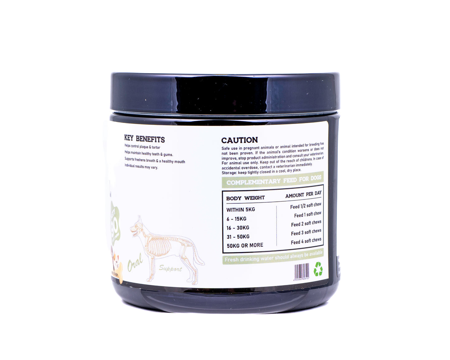 Vigor & Vitality Dog Oral Hygiene Dental Chews For Healthy Teeth & Gums, Fresh Breath, Plaque & Tarta Control 90 Chews (Beef Flavour)