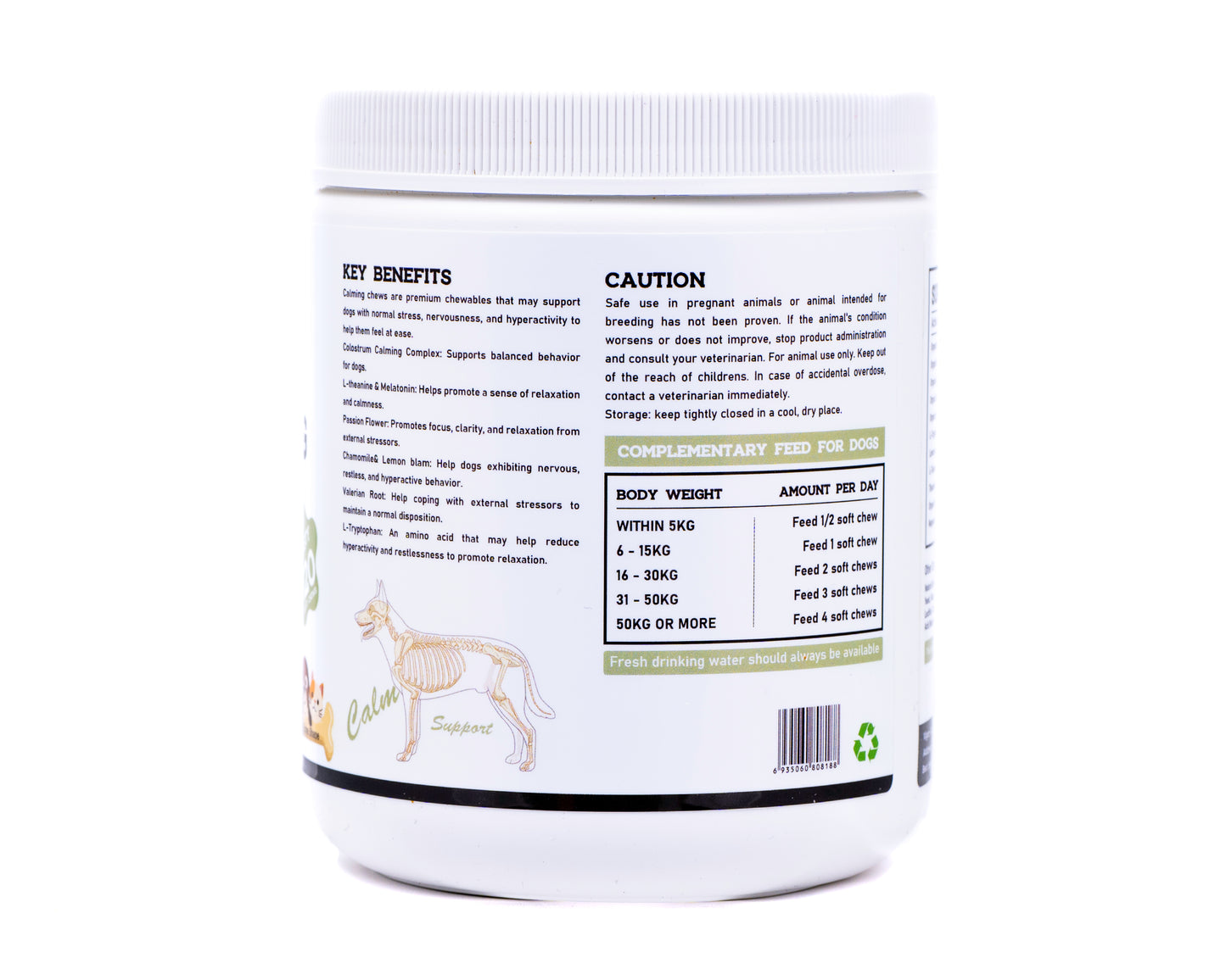 Vigor & Vitality Behaviour Calming Dog Chews For Relaxation, Emotional Balance, Eases Anxiety, Hyperactivity & Stress. Treats 120 Chews (Beef Flavour)